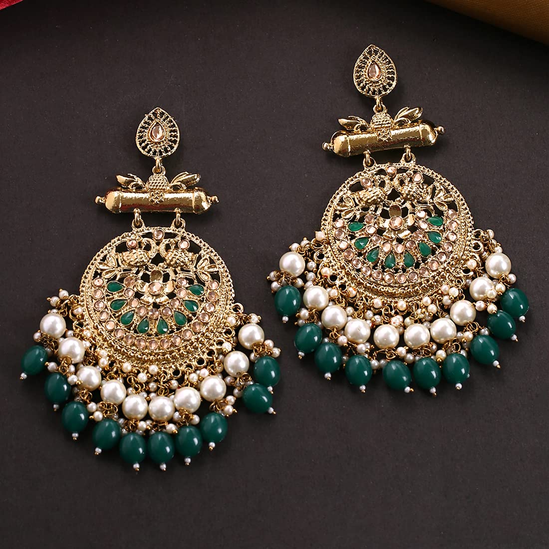 Buy SWAROVSKI Crystal Stylish Womens Green Earrings | Shoppers Stop